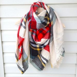 ➕NWOT➕ Blanket Scarf plaid oversized thick & warm
